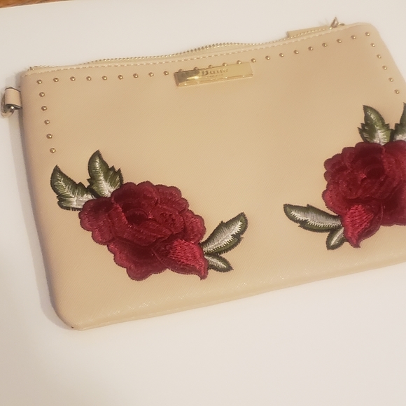 Dune London Handbags - Dune London | Tan Rosette Clutch | Makeup Pouch